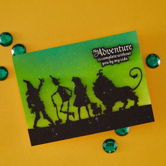 Spellbinders - The Wonder of Oz Collection - Press Plate &amp; Dies - Wonder of Oz Sentiments-ScrapbookPal
