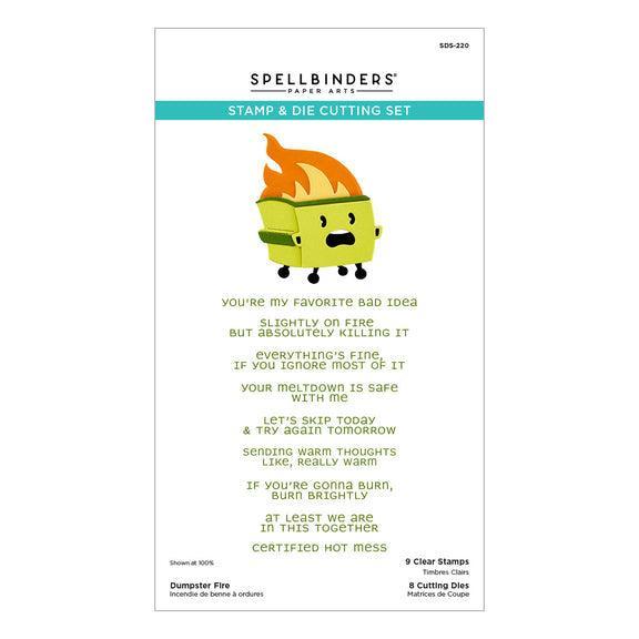 Spellbinders - This is Life Collection - Clear Stamps & Dies - Dumpster Fire Clear-ScrapbookPal