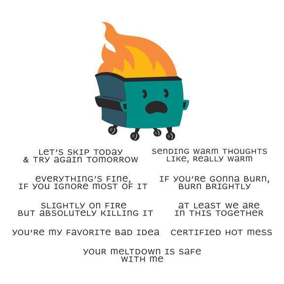 Spellbinders - This is Life Collection - Clear Stamps & Dies - Dumpster Fire Clear-ScrapbookPal