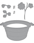 Spellbinders - Through the Arbor Garden - Dies - Nasturtium and Galvanized Wash Bucket-ScrapbookPal