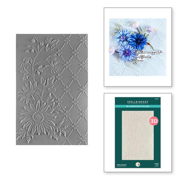 Spellbinders - Through the Meadow Collection - 3D Embossing Folder - Wildly Beautiful-ScrapbookPal