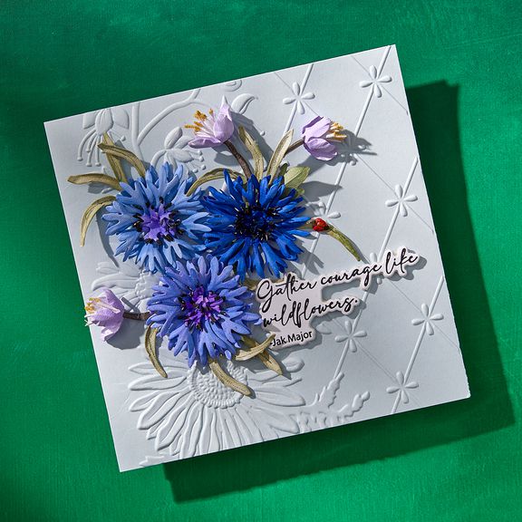 Spellbinders - Through the Meadow Collection - 3D Embossing Folder - Wildly Beautiful-ScrapbookPal