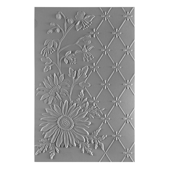 Spellbinders - Through the Meadow Collection - 3D Embossing Folder - Wildly Beautiful-ScrapbookPal