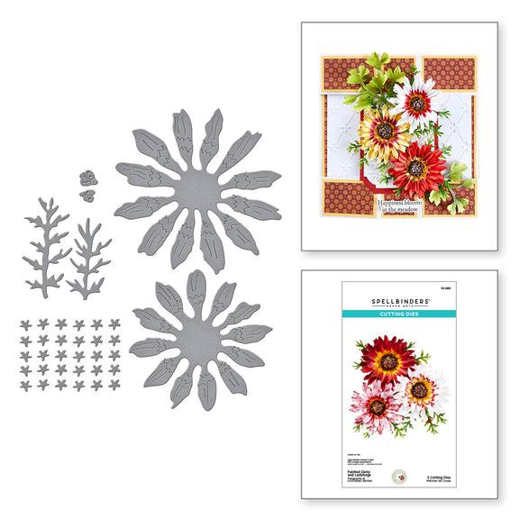 Spellbinders - Through the Meadow Collection - Dies - Painted Daisy and Ladybugs-ScrapbookPal