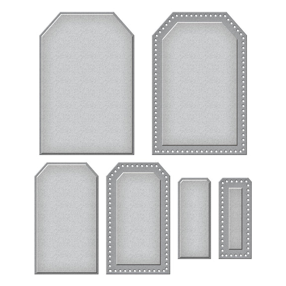Spellbinders - Throwback Faves Collection - Dies - Dotted Tags-ScrapbookPal