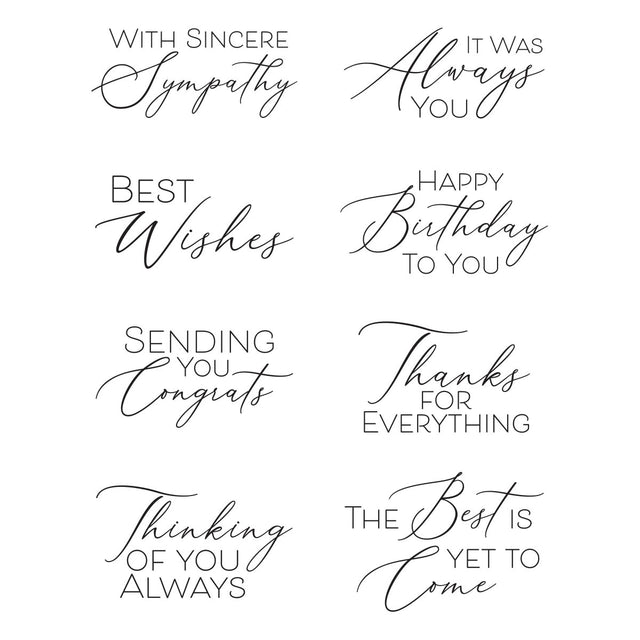 Spellbinders - Timeless Collection - Press Plates - Always You Timeless Sentiments-ScrapbookPal