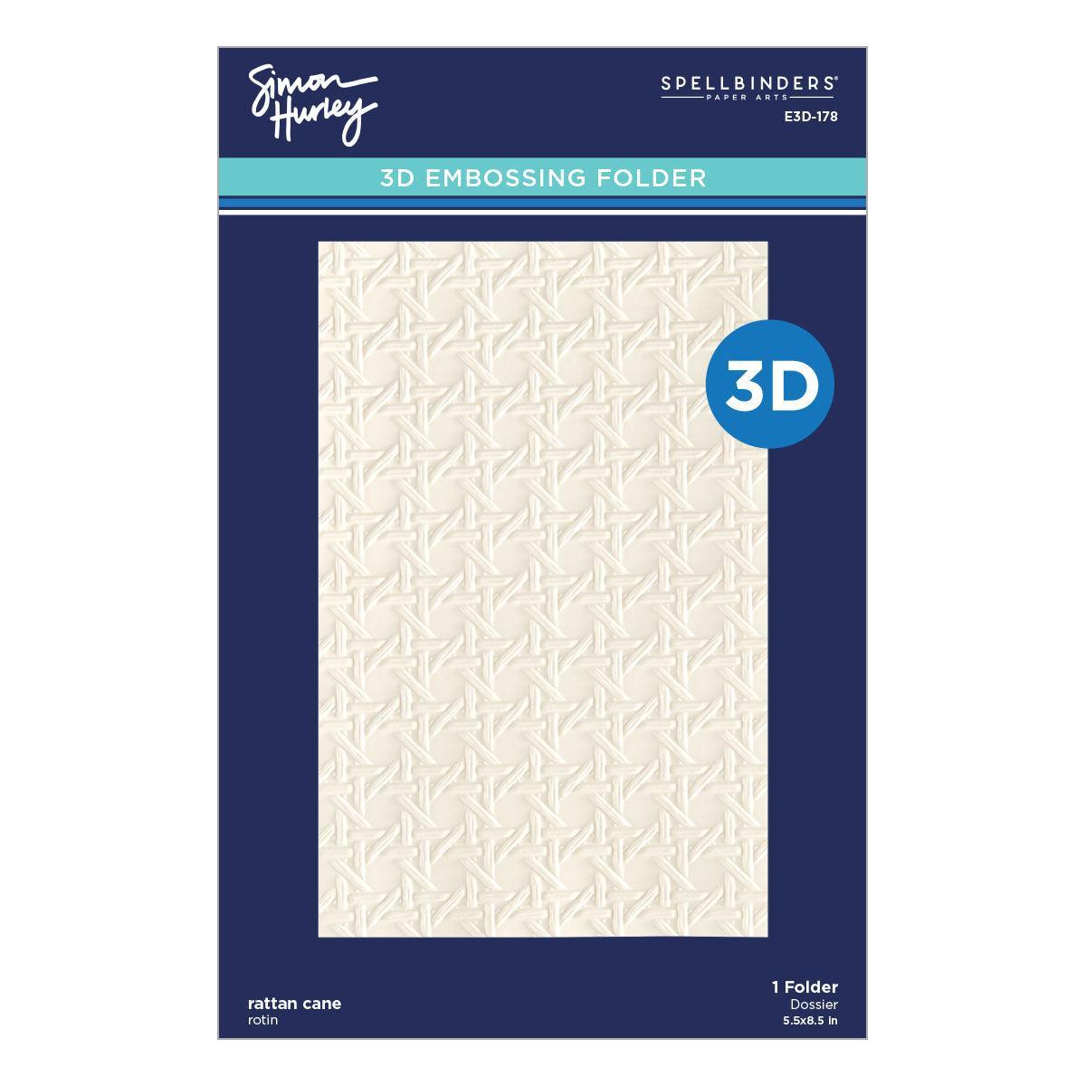 Spellbinders - Timeless Textures Collection - 3D Embossing Folder - Rattan Cane-ScrapbookPal