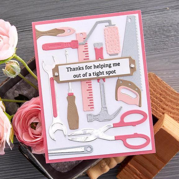 Spellbinders - Toolbox Essentials Collection - Clear Stamps &amp; Dies - A Cut Above the Rest-ScrapbookPal