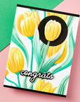 Spellbinders - Tulip Garden Collection - 3D Embossing Folder & Stencils Bundle - Twirling Tulips-ScrapbookPal