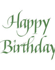 Spellbinders - Upright Italic Everyday Sentiments Collection - Letterpress + Foil Plate - Upright Italic Happy Birthday-ScrapbookPal