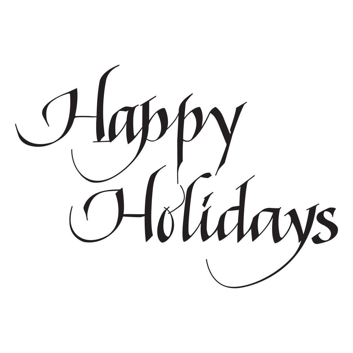 Spellbinders - Upright Italic Holiday Sentiments Collection - Letterpress + Foil Plate - Upright Italic Happy Holidays-ScrapbookPal