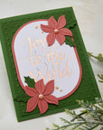 Spellbinders - Upright Italic Holiday Sentiments Collection - Letterpress + Foil Plate - Upright Italic Joy to the World-ScrapbookPal