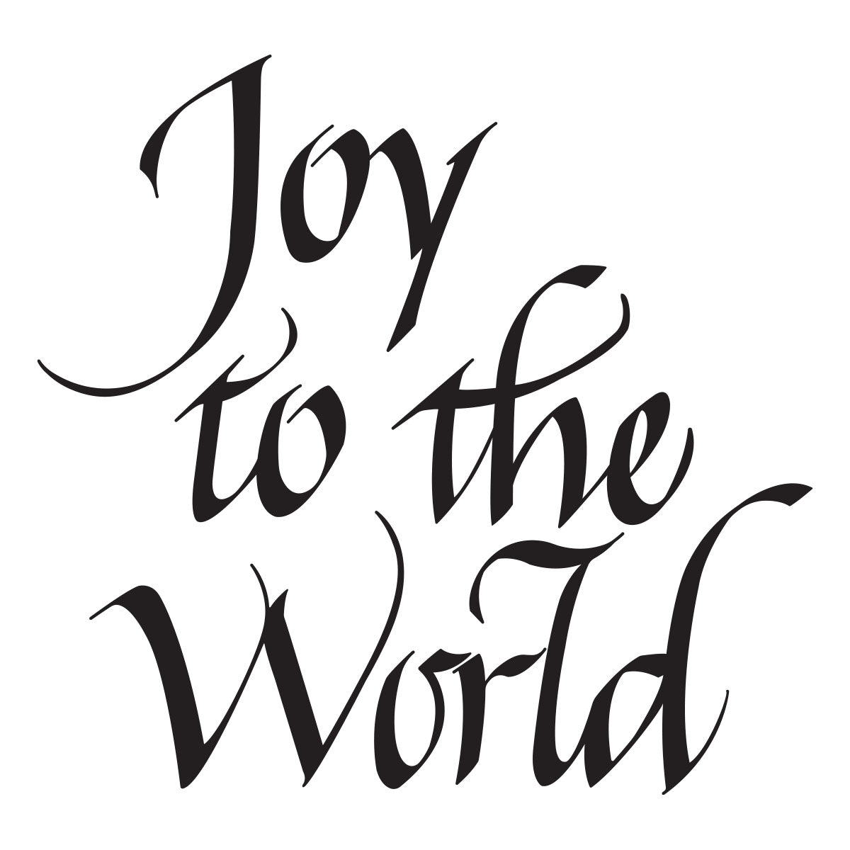Spellbinders - Upright Italic Holiday Sentiments Collection - Letterpress + Foil Plate - Upright Italic Joy to the World-ScrapbookPal