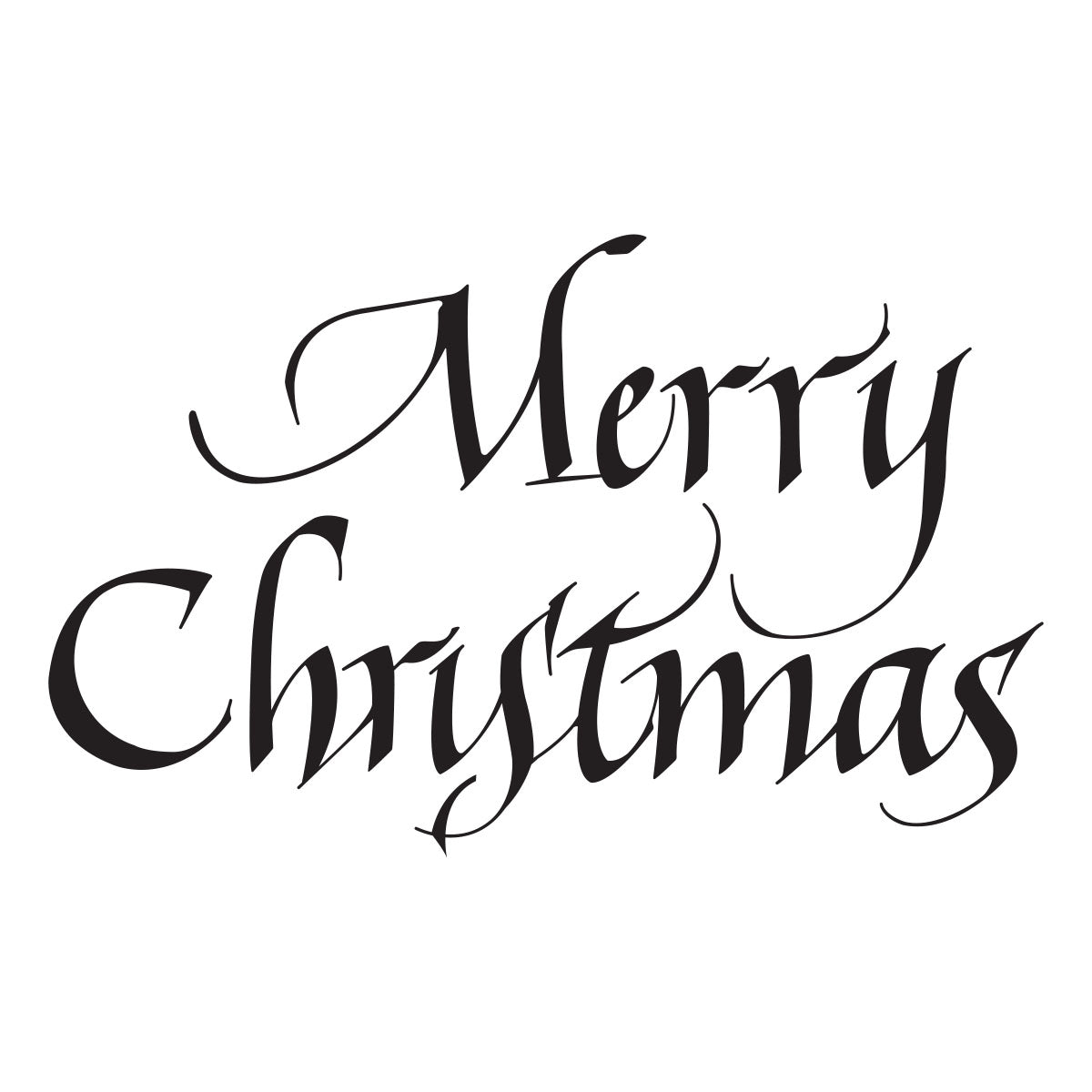 Spellbinders - Upright Italic Holiday Sentiments Collection - Letterpress + Foil Plate - Upright Italic Merry Christmas-ScrapbookPal