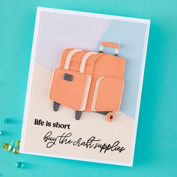 Spellbinders - We All Have Baggage Collection - Dies - Rolling Craft Tote-ScrapbookPal