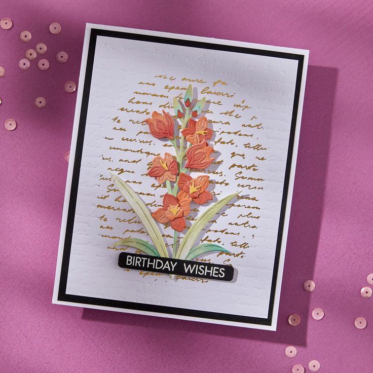 Spellbinders - Wildflowers Collection - Press Plates - Script Text-ScrapbookPal