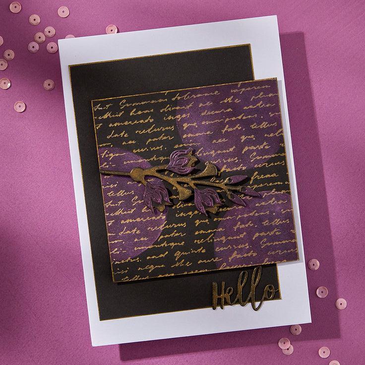 Spellbinders - Wildflowers Collection - Press Plates - Script Text-ScrapbookPal