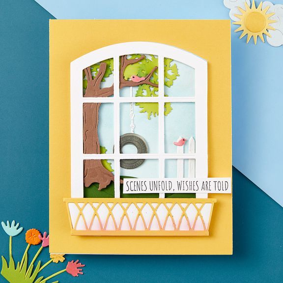 Spellbinders - Windows with a View - Dies - Backyard Haven View-ScrapbookPal