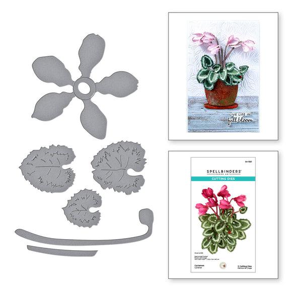 Spellbinders - Winter&#39;s Grace Garden Collection - Dies - Cyclamen-ScrapbookPal