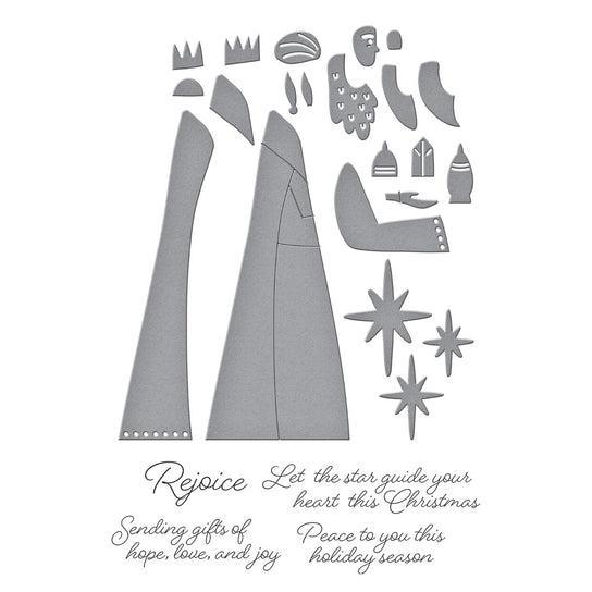 Spellbinders - Wonderland Collection - Clear Stamps &amp; Dies - The Three Magi-ScrapbookPal