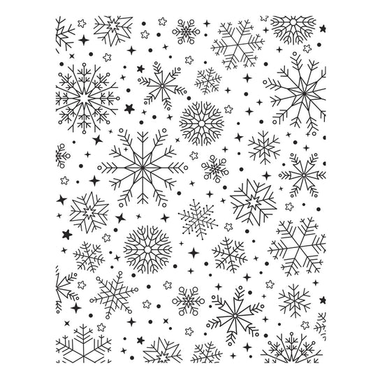 Spellbinders - Wonderland Collection - Press Plates - Snowfall Shimmer-ScrapbookPal