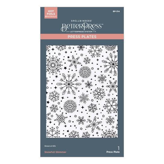 Spellbinders - Wonderland Collection - Press Plates - Snowfall Shimmer-ScrapbookPal