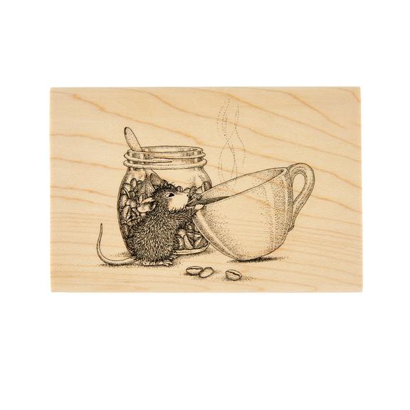 Spellbinders - Wood Mount Stamps - House-Mouse Brew-tiful Day-ScrapbookPal