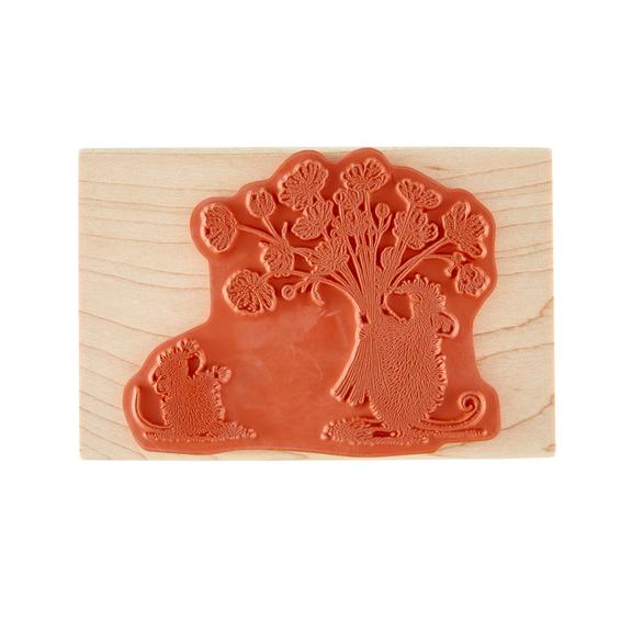 Spellbinders - Wood Mount Stamps - House-Mouse Rare Bloom-ScrapbookPal
