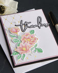 Spellbinders - Yana's Blooms Collection - Dies - Yana's Layered Script Sentiments-ScrapbookPal