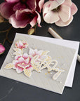 Spellbinders - Yana's Blooms Collection - Glimmer Hot Foil Plate - Splatter Sentiments-ScrapbookPal