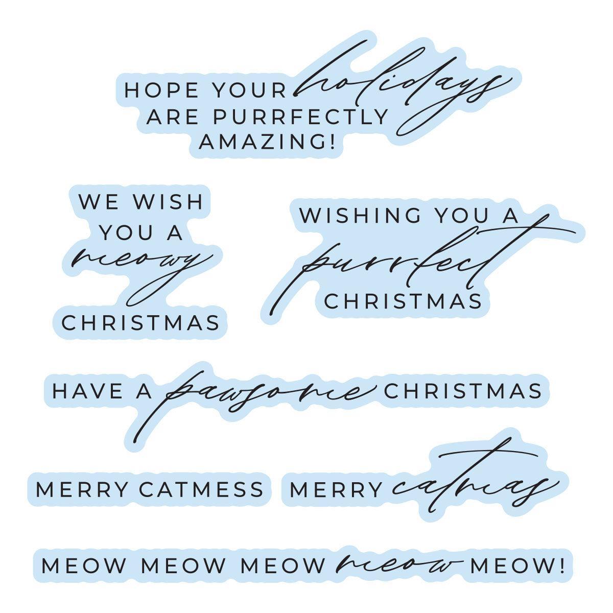 Spellbinders - Yana's Christmas Cats Collection - Letterpress +
