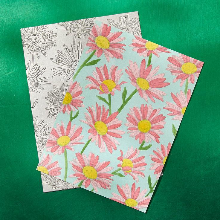 Spellbinders - Yana's Daisies Collection - Press Plates &amp; Stencils - Daisy Shower-ScrapbookPal