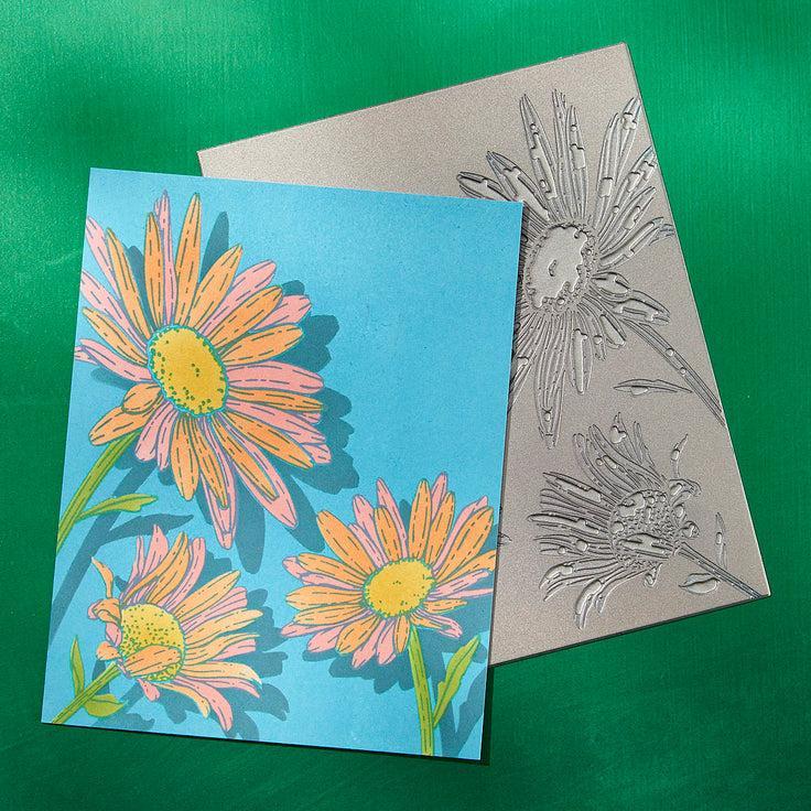 Spellbinders - Yana's Daisies Collection - Press Plates & Stencils - Daisy Trio-ScrapbookPal