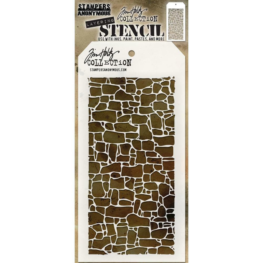 Stampers Anonymous - Tim Holtz Layered Stencil - Stone-ScrapbookPal
