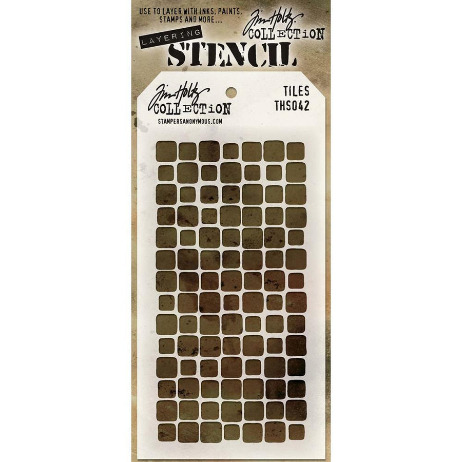 Stampers Anonymous - Tim Holtz Layered Stencil - Tiles-ScrapbookPal