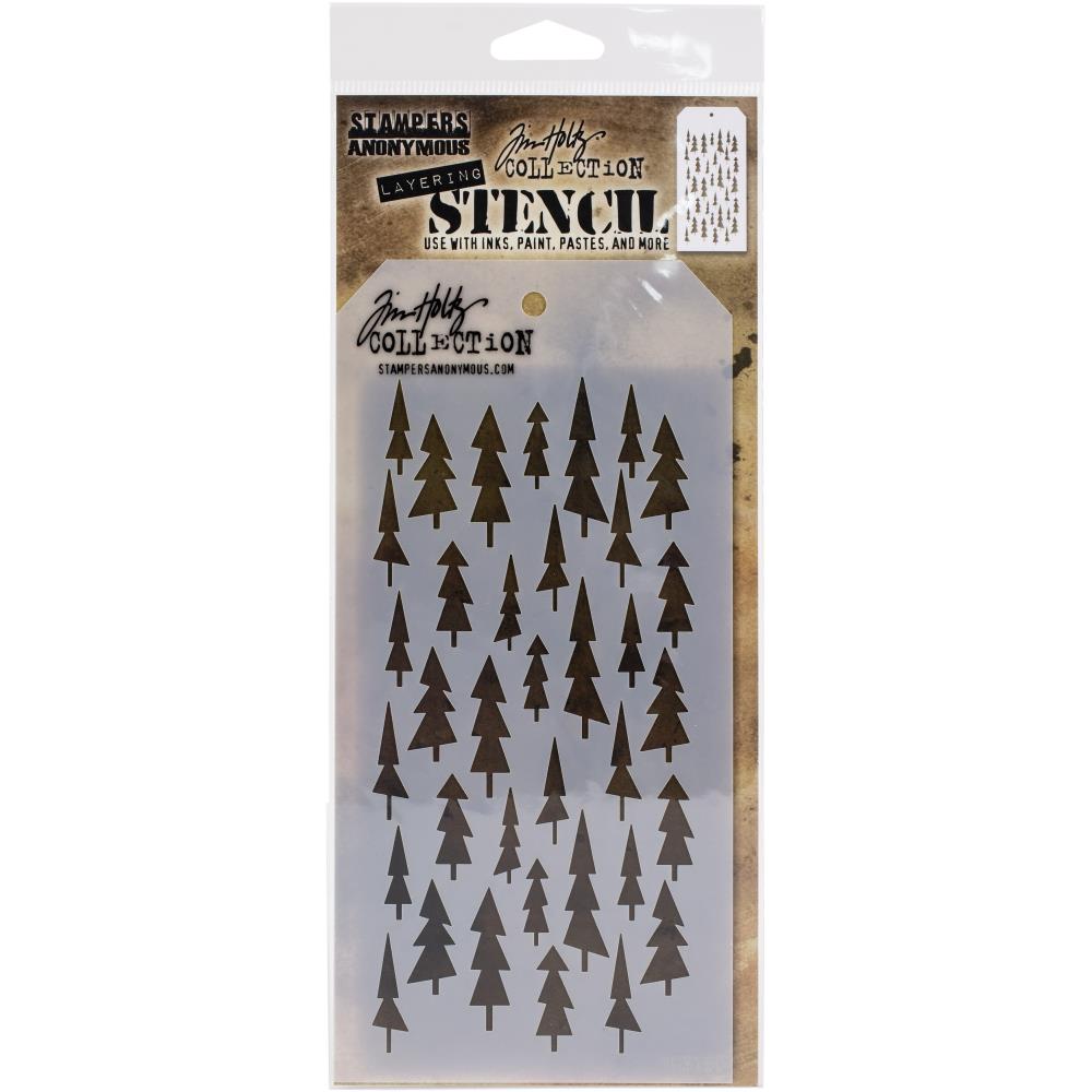 Stampers Anonymous - Tim Holtz Layered Stencil - Tree Lot-ScrapbookPal
