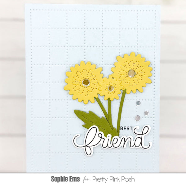 Pretty Pink Posh - Dies - Stitched Dandelions
