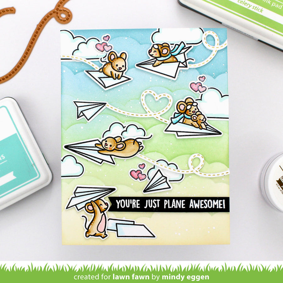Lawn Fawn - Clear Stamps - Just Plane Awesome