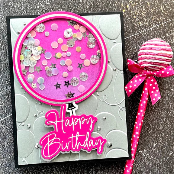 Spellbinders - It’s My Party - Glimmer Hot Foil Plate & Die Set - Giant Party Balloon