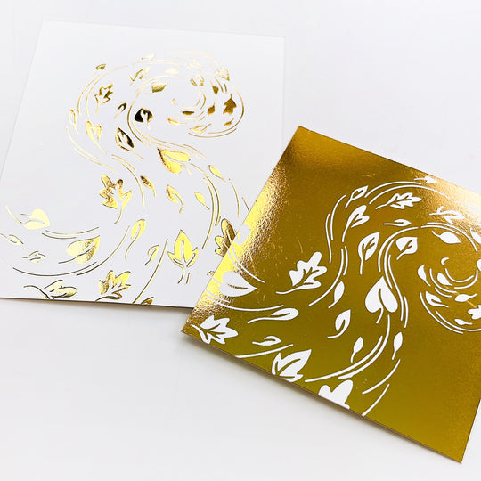 Catherine Pooler Designs - Hot Foil Plates - Swirling Leaves