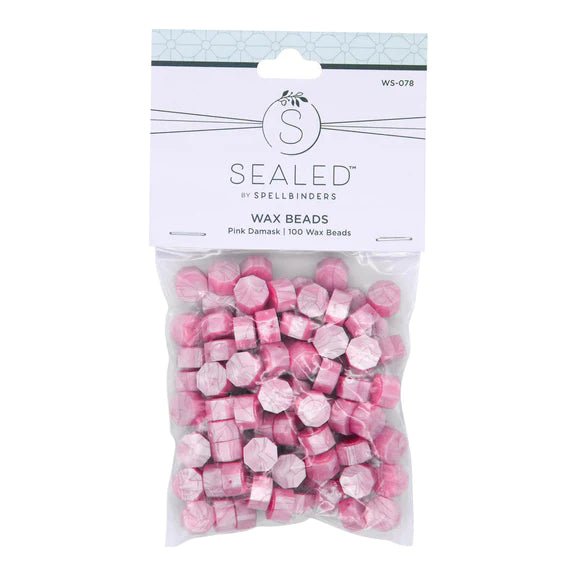 Spellbinders - Sealed Collection - Wax Beads - Pink Damask