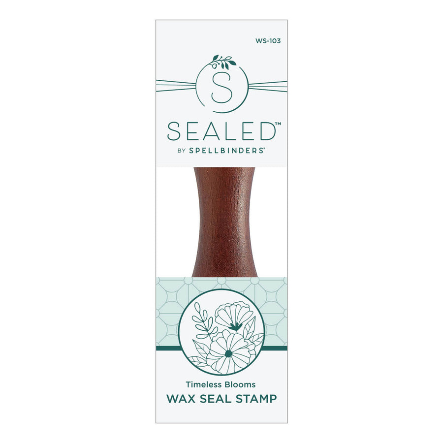 Spellbinders - Pressed Posies Collection - Wax Seal Stamp - Timeless Blooms