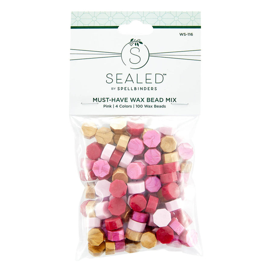 Spellbinders - Sealed by Spellbinders Collection - Must-Have Wax Bead Mix - Pink