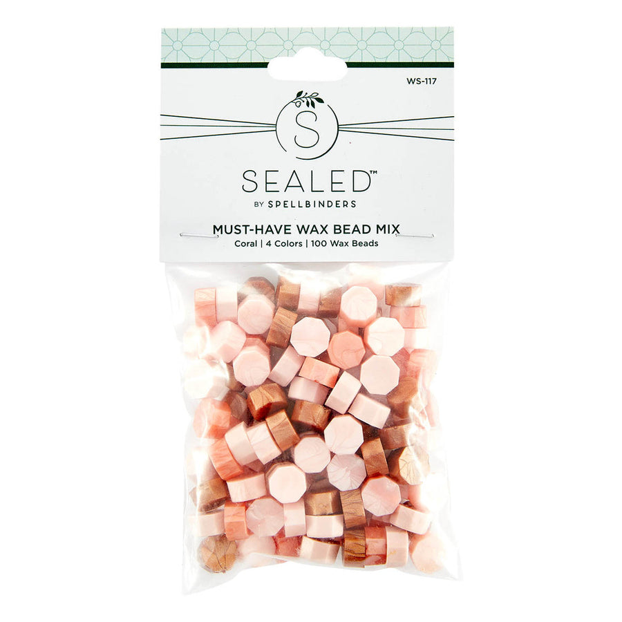 Spellbinders - Sealed by Spellbinders Collection - Must-Have Wax Bead Mix - Coral