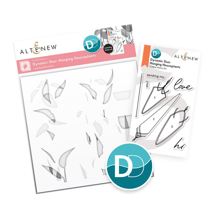 Altenew - Clear Stamps & Stencils - Dynamic Duo: Hanging Houseplants