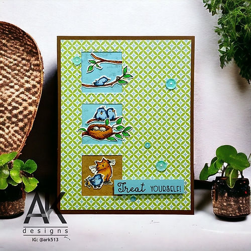 Colorado Craft Company - Clear Stamps - Anita Jeram - Tiny Birds Worm