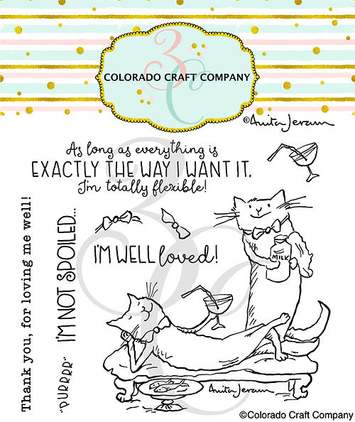 Colorado Craft Company - Clear Stamps - Anita Jeram - Spoiled Cats