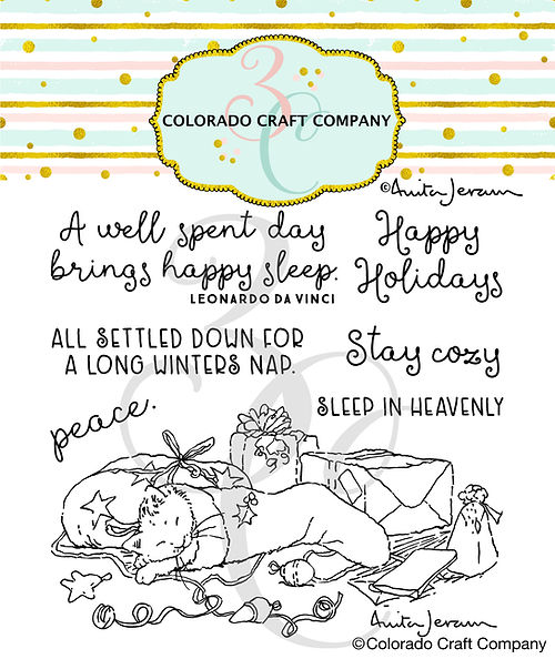 Colorado Craft Company - Clear Stamps - Anita Jeram - Cozy Cat