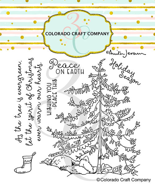 Colorado Craft Company - Clear Stamps - Anita Jeram - Peaceful Fox