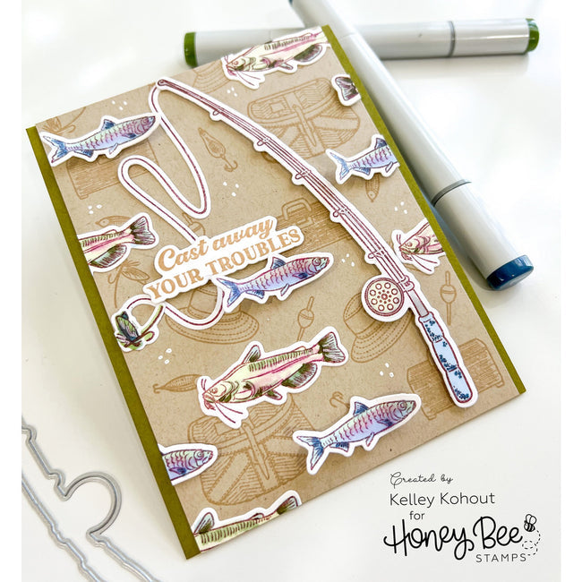 Honey Bee Stamps - Clear Stamps - Fishing Legend